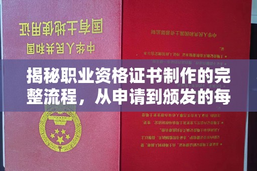 利州揭秘职业资格证书制作的完整流程，从申请到颁发的每一步