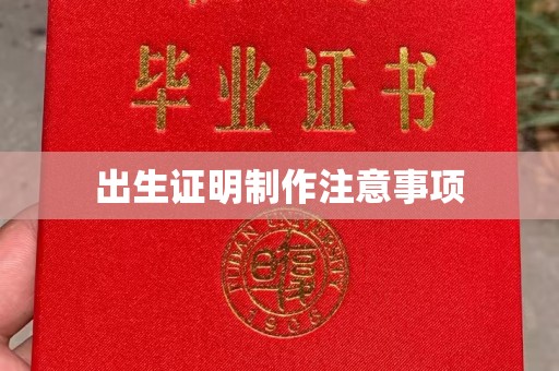 利州出生证明制作注意事项
