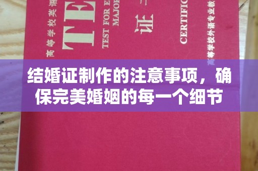 利州结婚证制作的注意事项，确保完美婚姻的每一个细节