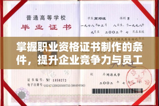 利州掌握职业资格证书制作的条件，提升企业竞争力与员工专业素养