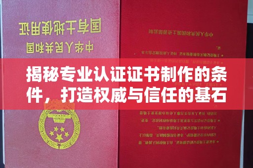 利州揭秘专业认证证书制作的条件，打造权威与信任的基石